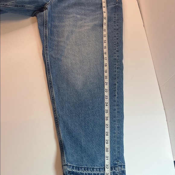 Aéropostale Low Rise Baggy Crop Jeans Size 14 Y2K Medium Wash Raw Hem Denim - Picture 8 of 12